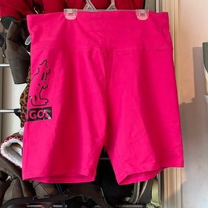 Pink biker shorts